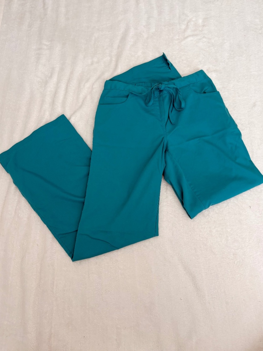 Greys Anatomy Scrub Pants Women's Small Teal Colored with Pockets and adjustable